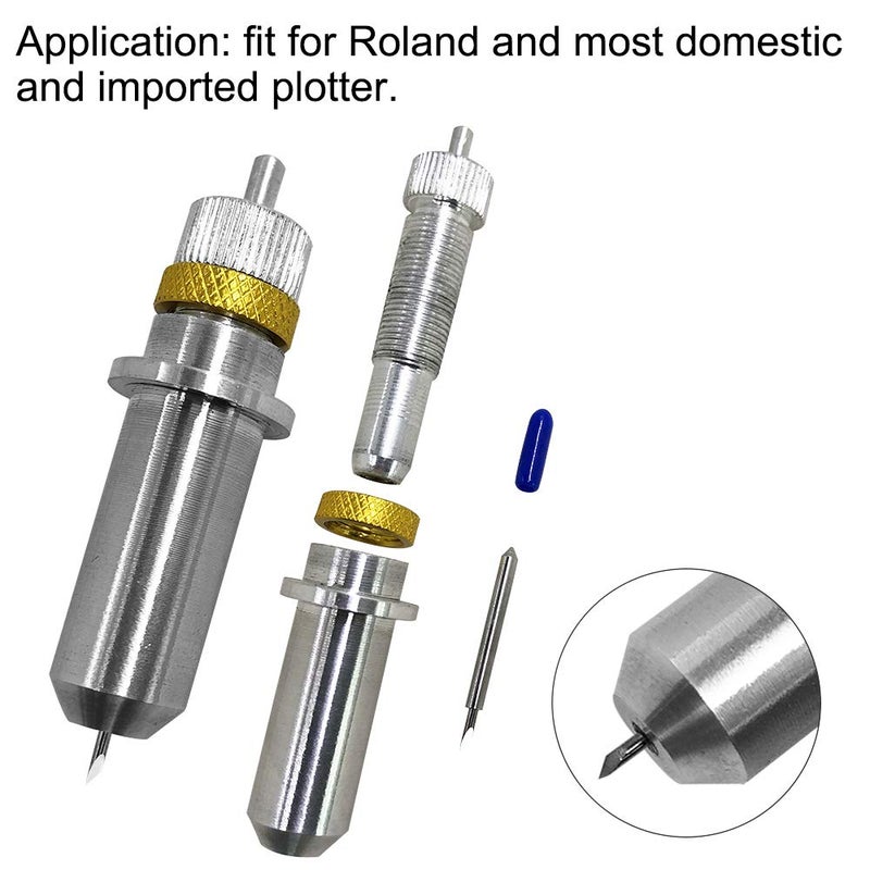 AFUNTA 30 pcs (30/45/60 Degree) AFUNTA Blade Vinyl Cutter Plotter Cutting Blades for Roland & Most Domestic and Imported Plotter with Blade Holder Base - Image 4